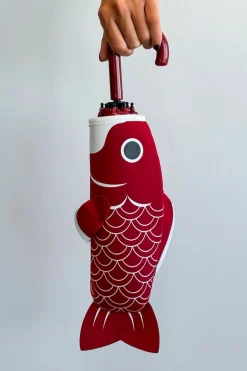Cristina Oria Paraguas^Paraguas Plegable Con Diseño De Pez Koi Rojo