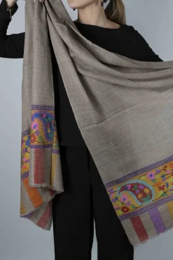 Cristina Oria Bufandas Y Pashminas^Pashmina Con Diseño Multicolor