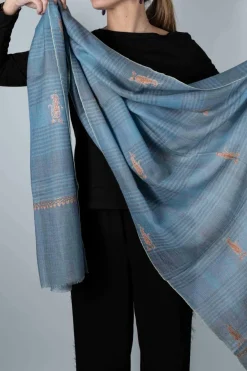 Cristina Oria Bufandas Y Pashminas^Pashmina Lisa Con Bordado