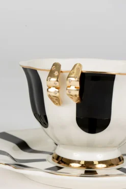 Cristina Oria Joyas Co|Joyas Co^Pendientes Dorados Con Circonitas Blancas