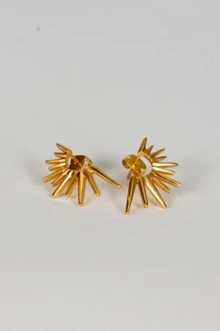 Cristina Oria Joyas Co|Joyas Co^Pendientes Dorados Con Diseño De Soles