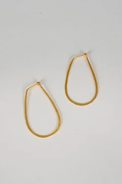 Cristina Oria Joyas Co|Joyas Co^Pendientes Dorados Con Diseño De Lágrimas