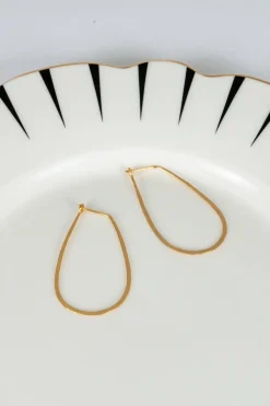 Cristina Oria Joyas Co|Joyas Co^Pendientes Dorados Con Diseño De Lágrimas