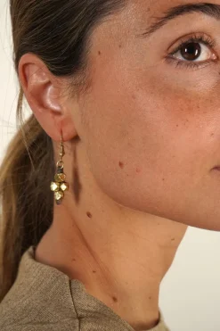 Cristina Oria Joyas Co|Joyas Co^Pendientes Dorados Y Marrones