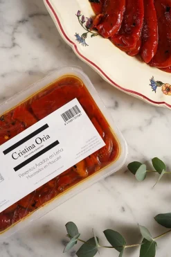 Cristina Oria Sin Gluten|Despensa^Pimientos Asados Leña Moscatel