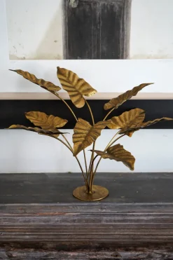 Cristina Oria Piezas Decorativas^Planta Decorativa De Metal Dorada