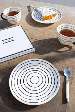 Cristina Oria Platos Y Bajoplatos^Plato Artesano Rayas Co