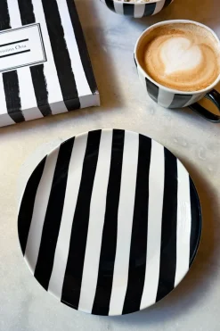 Cristina Oria Platos Y Bajoplatos^Plato Artesano Rayas Verticales Co