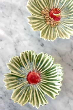 Cristina Oria Platos Y Bajoplatos^Plato Con Diseño De Flor Verde Pequeño