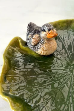 Cristina Oria Platos Y Bajoplatos^Plato Con Diseño De Hoja Y Figura De Pato