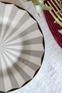 Cristina Oria Platos Y Bajoplatos^Plato De Pan Blanco Y Gris