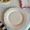 Cristina Oria Platos Y Bajoplatos^Plato De Postre Blanco Con Filo Dorado