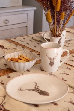 Cristina Oria Platos Y Bajoplatos^Plato De Postre Con Diseño De Ciervo