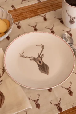 Cristina Oria Platos Y Bajoplatos^Plato De Postre Con Diseño De Ciervo