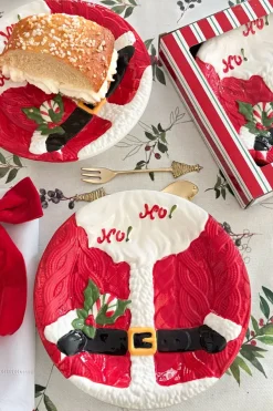 Cristina Oria Platos Y Bajoplatos^Plato De Postre Con Diseño De Papá Noel