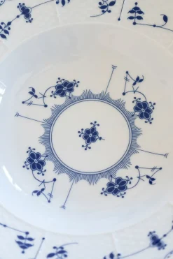 Cristina Oria Platos Y Bajoplatos^Plato De Postre Crisantemos Azules Co