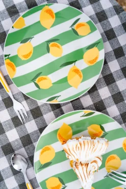 Cristina Oria Platos Y Bajoplatos^Plato De Postre De Porcelana Limones