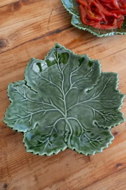 Cristina Oria Platos Y Bajoplatos^Plato De Postre Hoja De Parra