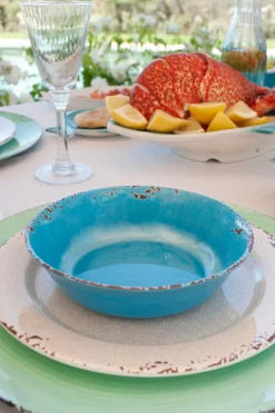 Cristina Oria Platos Y Bajoplatos^PLATO HONDO AZUL MELAMINA