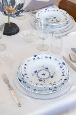 Cristina Oria Platos Y Bajoplatos^Plato Hondo Crisantemos Azules Co