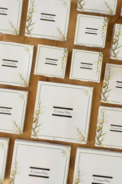 Cristina Oria Platos Y Bajoplatos^Plato Hondo Diseño Bambú & Flor Almendro