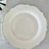Cristina Oria Platos Y Bajoplatos^Plato Llano Blanco Con Filo Dorado