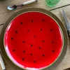 Cristina Oria Platos Y Bajoplatos^Plato Llano Con Diseño Sandía