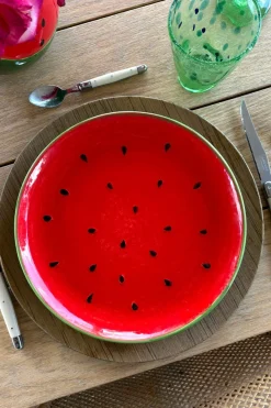 Cristina Oria Platos Y Bajoplatos^Plato Llano Con Diseño Sandía