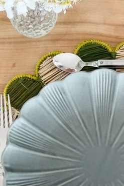 Cristina Oria Platos Y Bajoplatos^Plato Llano De Cerámica Flor Gris