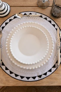 Cristina Oria Platos Y Bajoplatos^Plato Llano De Porcelana Diseño Bolitas