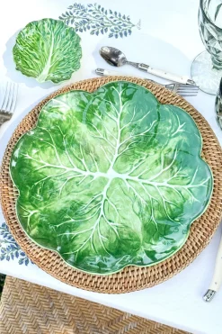 Cristina Oria Platos Y Bajoplatos^Plato Llano Hoja De Col De Melamina