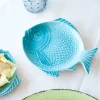 Cristina Oria Platos Y Bajoplatos^Plato Mediano Pez Azul Cerámica