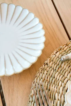 Cristina Oria Platos Y Bajoplatos^Plato Pan Blanca Flor Co