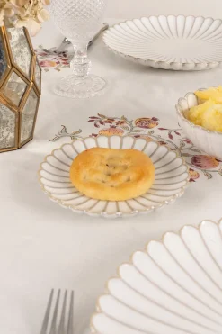 Cristina Oria Platos Y Bajoplatos^Plato Pan Blanca Flor Co