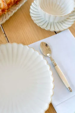 Cristina Oria Platos Y Bajoplatos^Plato Postre Blanca Flor Co