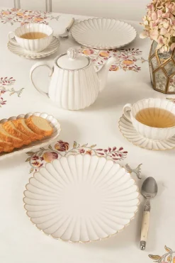 Cristina Oria Platos Y Bajoplatos^Plato Postre Blanca Flor Co