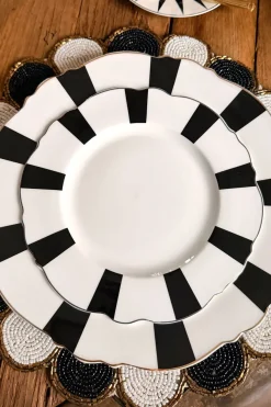 Cristina Oria Platos Y Bajoplatos^Plato Postre Rayas