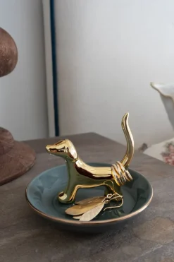 Cristina Oria Joyeros, Carteras Y Fundas|Piezas Decorativas^Porta Anillos Perro Dorado