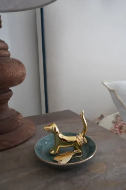 Cristina Oria Joyeros, Carteras Y Fundas|Piezas Decorativas^Porta Anillos Perro Dorado