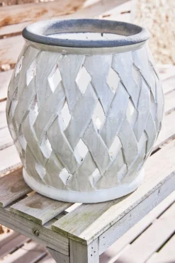 Cristina Oria Candelabros Y Portavelas^Portavela Cerámica Blanco