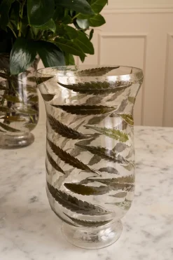 Cristina Oria Candelabros Y Portavelas^Portavela Cristal Hojas Otoño Con Base