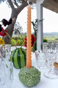 Cristina Oria Candelabros Y Portavelas^Portavelas Con Diseño De Col Verde