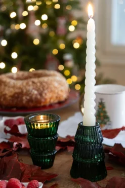 Cristina Oria Candelabros Y Portavelas^Portavelas De Cristal Con Diseño De Árbol Verde