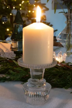 Cristina Oria Candelabros Y Portavelas^Portavelas De Cristal Con Tapa Con Diseño De Árbol Transparente