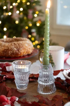 Cristina Oria Candelabros Y Portavelas^Portavelas De Cristal Con Diseño De Árbol Transparente
