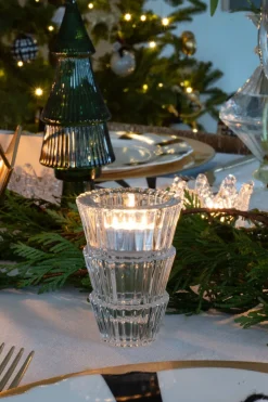 Cristina Oria Candelabros Y Portavelas^Portavelas De Cristal Con Diseño De Árbol Transparente