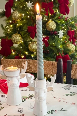 Cristina Oria Candelabros Y Portavelas^Portavelas De Porcelana Con Diseño De Ciervo