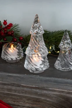 Cristina Oria Candelabros Y Portavelas^Portavelas Desmontable De Cristal Con Diseño De Árbol Transparente Pequeño