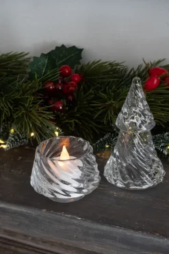 Cristina Oria Candelabros Y Portavelas^Portavelas Desmontable De Cristal Con Diseño De Árbol Transparente Pequeño