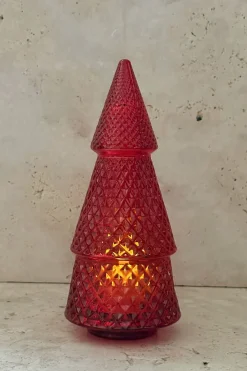 Cristina Oria Candelabros Y Portavelas^Portavelas Desmontable De Cristal Con Diseño De Árbol Rojo Picos Pequeño